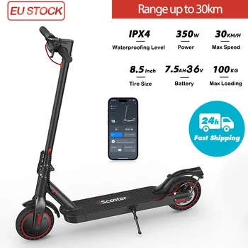 iScooter Scooter elettrico 350W Scooter per adulti 7.5Ah 30 km/h Scooter pieghevoli Pneumatico a nido d'ape da 8,5 pollici City Commuter scoorter electrico