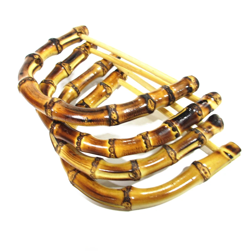 

D Shape Bamboo Handle For Women Purses DIY Replacement Tote Purse Making Bag Accessory Handle Luggage Handbag Hardware New