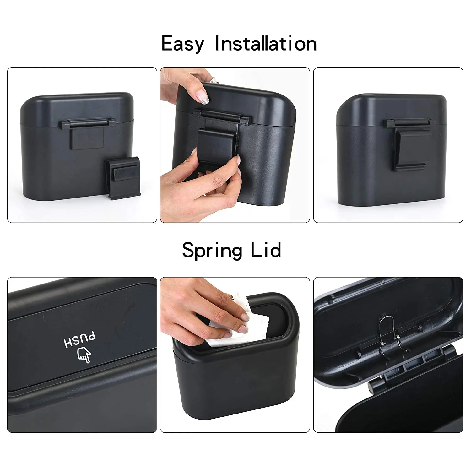 Car Trash Can Car Seat Back Door Hanging Storage Box Multi-functional Garbage Bag Folding Storage car garbage bin car supplies