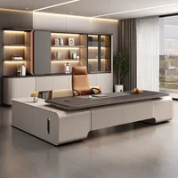 تخصيص أثاث المكاتب الخشبية رئيس الجداول الأثاث الخشبي الرئيس التنفيذي مدير مكتب الكمبيوتر مدير التنفيذي 6