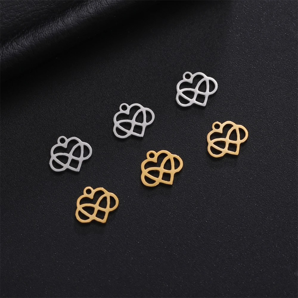 5 teile/los Liebe Knoten Charms Für Frauen Schmuck Machen Edelstahl Halskette Armband Winzige Anhänger Diy Romantische Geschenke – Detail 10