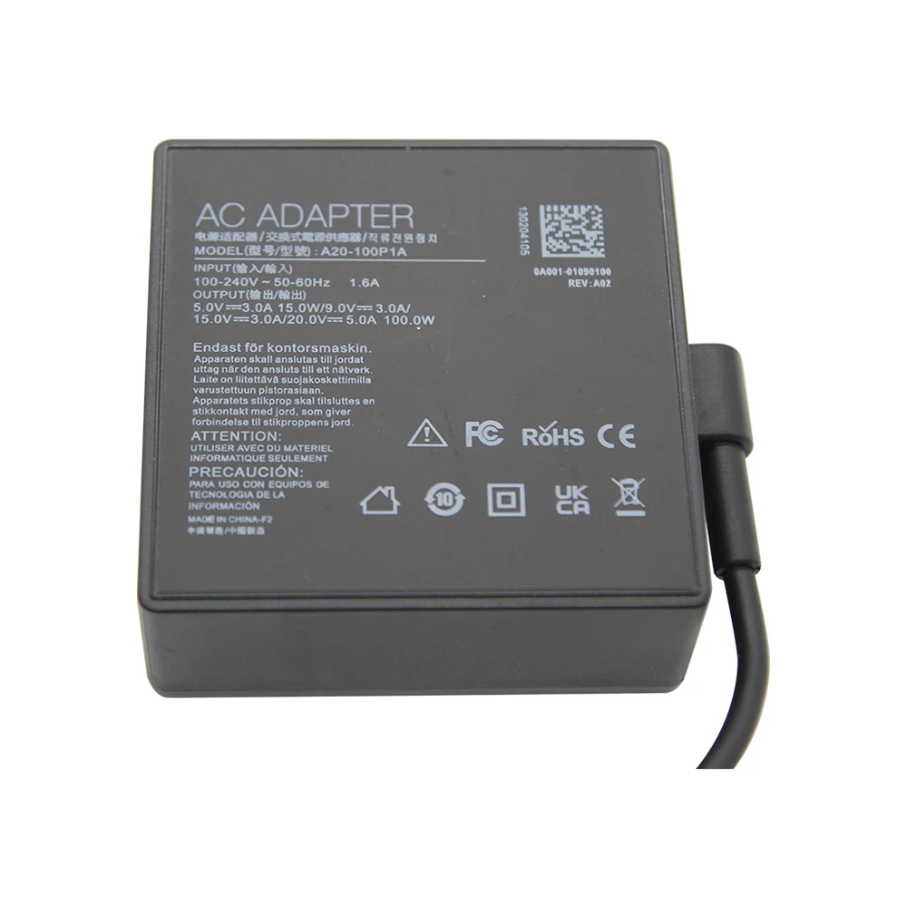 Carregador do Portátil para Asus Rog Zephyru 100w 20v 5a Tipo-c Adaptador Gv301qh G533qm Ga401qe Ga401qm Ga503qm Ga551qs Gx703hs A20100p1a - Imagem 6