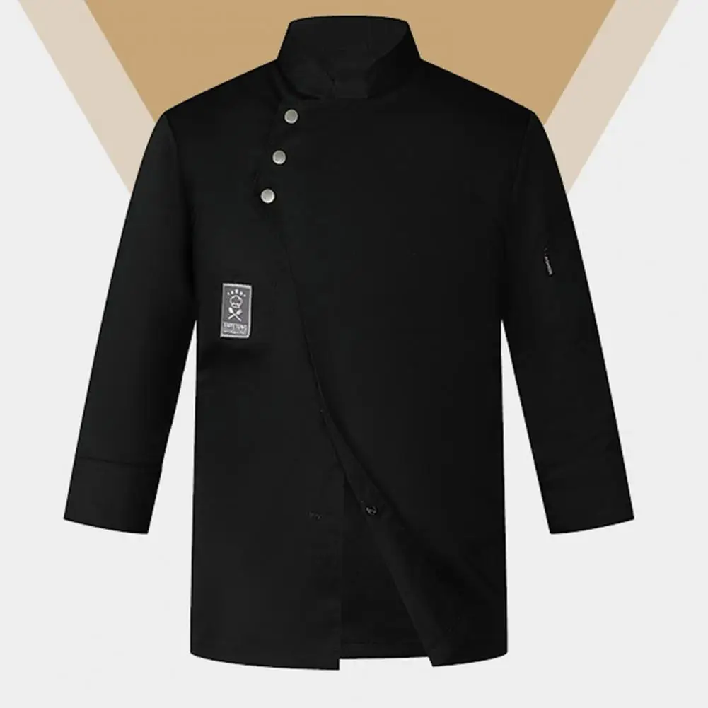 Men Women Chef Tops Single-breasted Button Chef Coat Waterproof Anti-dirty Uniforms for Men Women Solid for Restaurant