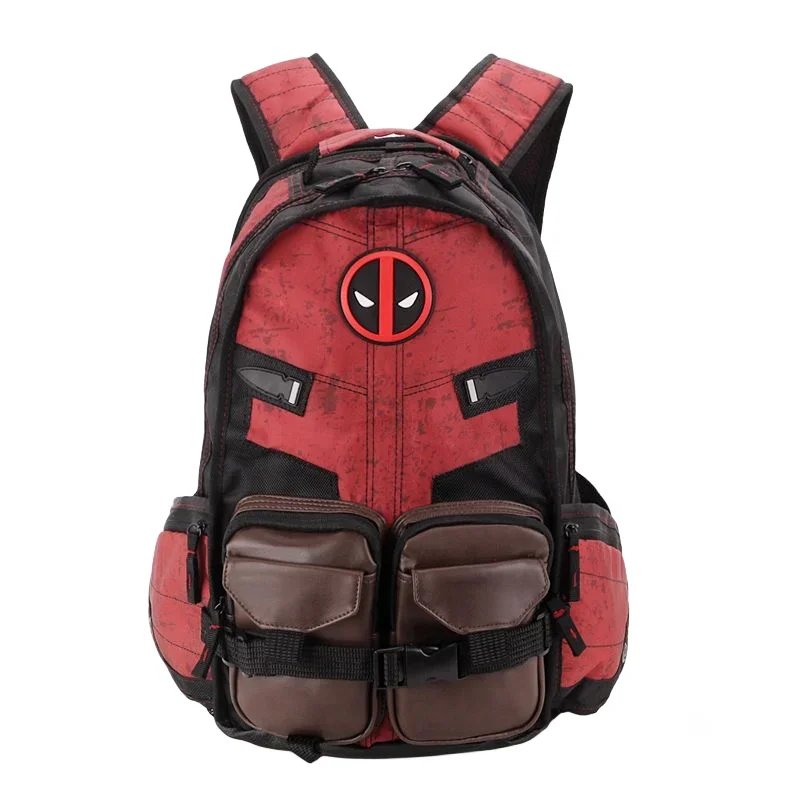 

Marvel Anime Deadpool School Bag Personality Hero Peripheral Creative Fashion Backpack Male Student Backpack Leisure Travel Bag