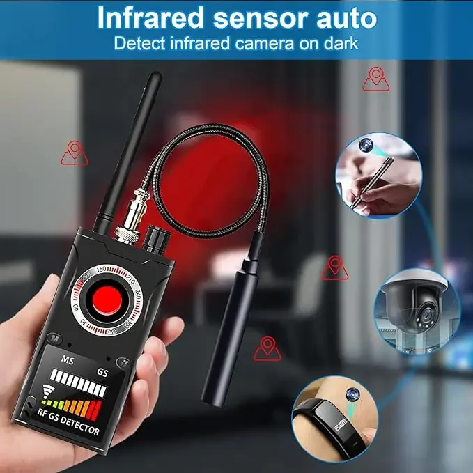 K18S Hidden Camera Finder, Tracker Detector, GPS Detector, Bug Hidden Camera GPS Tracker Finder