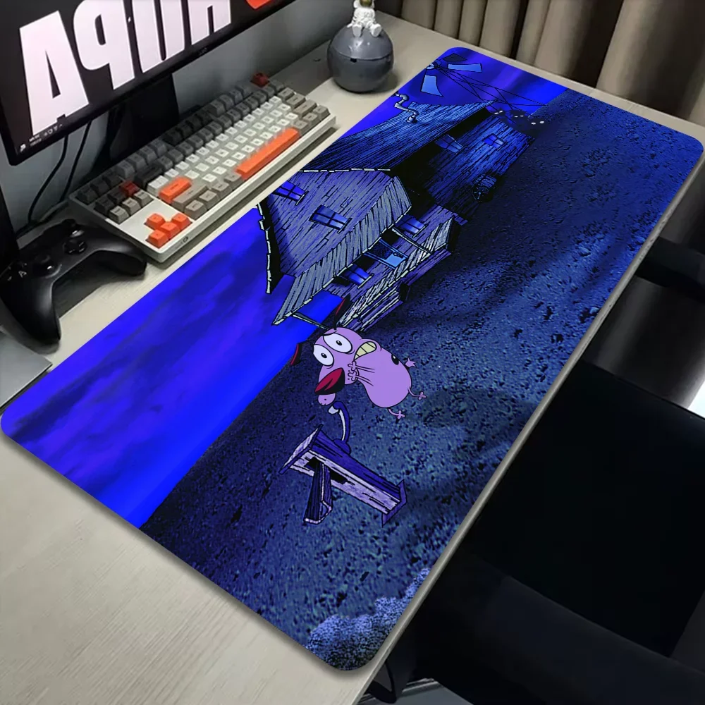 Cartoon C-Courage The Cowardly Dog  Mousepad Large Gaming PC Compute Gamer Keyboard Mouses 4