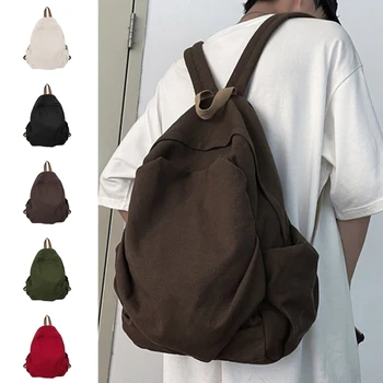 Japanese Adult Teens Casual School Bag Harajuku Women Men Canvas Laptop Backpack College Student Large Capacity Rucksack Bookbag 1