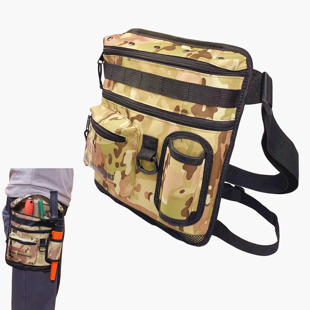 Metal Detector Finds Bag All Terrain Garden Gold Detecting Pouch Accessories Digger Tools Bag metal detector carry bag finds bag waterproof canvas storage bag multifunction carry tools organizer treasure hunt backpack