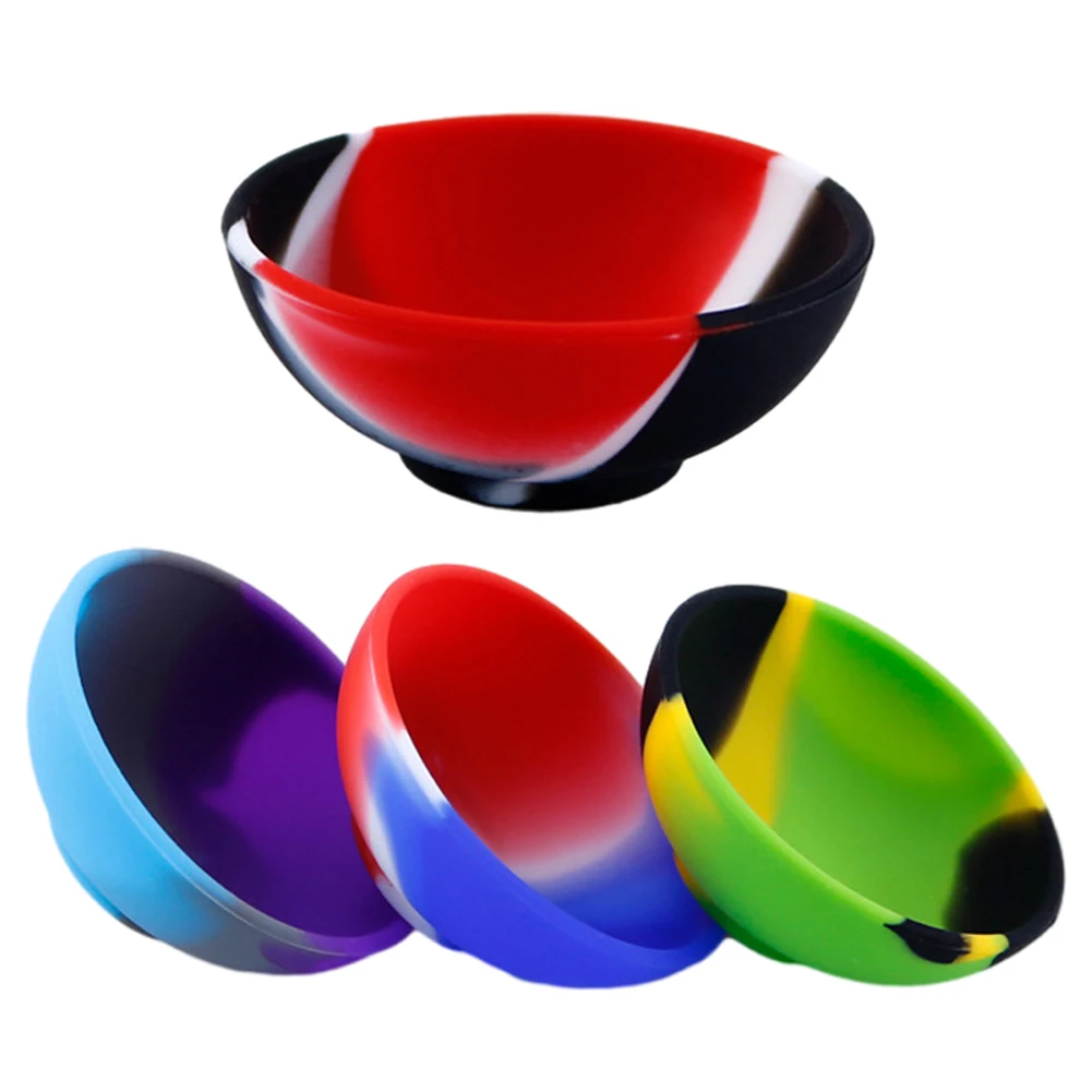 Household Silicone Container Bowl 50mm Multi-Color Tobacco Herb Smoking Accessories Kitchen Home Smoke Storage Box Grinder Pipe