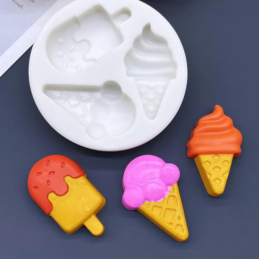 Ice Cream Shape Silicone Mold Fondant Cake Decorating Mould Chocolate Candy Cupcake Tra... - SKU ICSM1010 - UGI Packaging