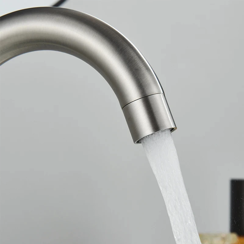 Stainless Steel 360 Rotating Bathroom Faucet Mixer