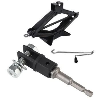 Car Jacks Lifting Equipment Scissor Jack Adapter Rod 1/2 Inch Wrench Tools Auto Accessories Use with Electric drill Drive Impact 1