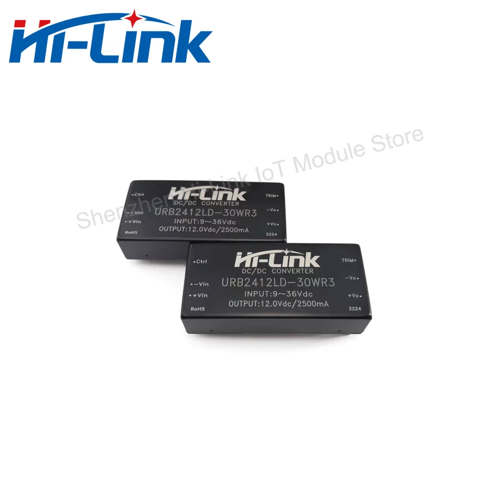 DCDC URB2412LD-30WR3 24V to 12V 30W 2500mA Power Module Input Undervoltage Short Circuit Protection Isolation