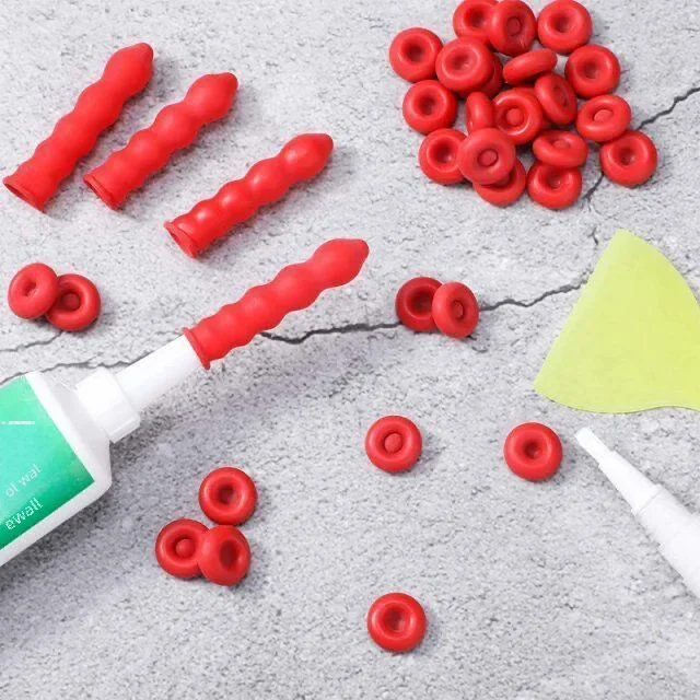 Caulking Gun Nozzles Cap Red Caulk Saving Cap Caulk Sealer Saver Open Caulking Tube for Sealing and Preserving Tools 10-50pcs
