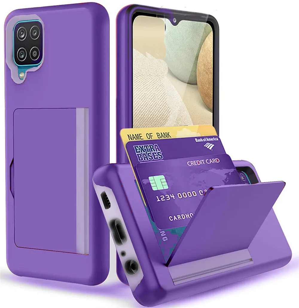 

Case For Samsung Galaxy A12 Flip Door Hidden Pocket Anti-Scratch Case For SamsungA12 A 12 SM-A125F Cover Coque Funda Bumper Capa