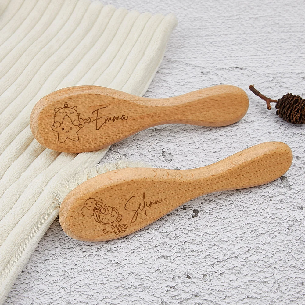 

Personalized Baby Hair Brush Custom Name Infant HairBrush Newbron Shower Gift Baby Girl Keepsake Toddler First Birthday Gifts