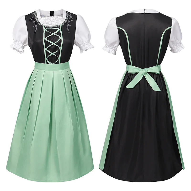 

Manga is still Halloween carnival outfit German oktoberfest costume plus-size suspenders set, Bavarian women's clothes