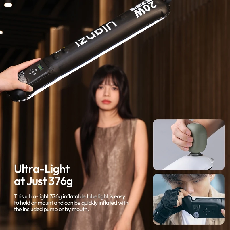 Ulanzi UA20C 20W RGB Magnetic Air Tube Light 1800K-10000K for Home Studio Livestreaming Full Color RGB Creative Lighting Effects - Ảnh 4