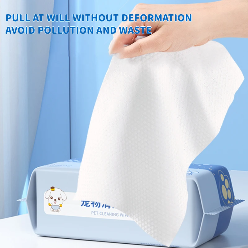 80pcs Super Large Pet Wipes Wipes for Cats and Dogs Tear Stain Cleaning Body Parts Wash Free Deodorizing Cleaning