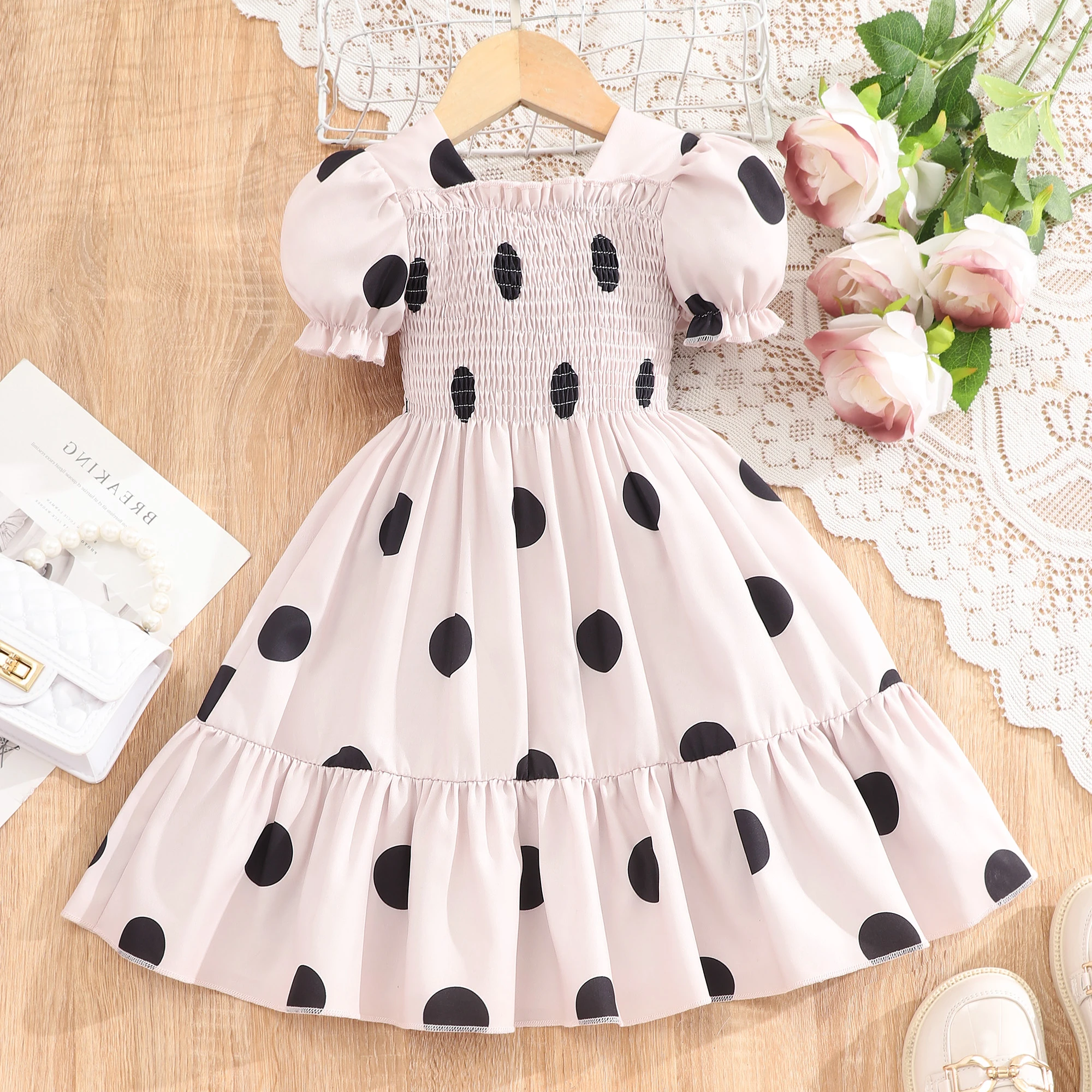 【Uhr/ウーア】Dot Mini Dress 3-4y Uhr/ウーア】Dot Mini Dress 3-4y Dot Mini Dress(2024) – Uhr