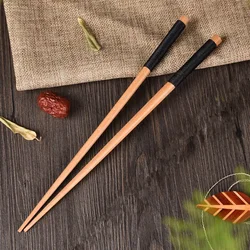 Handmade Japanese Chestnut Wood Chopsticks Gift Set (Black line Wood)