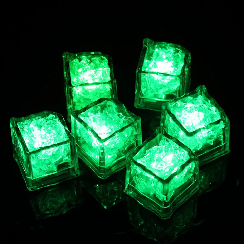 ตัวเลือกสินค้า LED Ice Cube หลายสีกระพริบเรืองแสง ตกแต่งปาร์ตี้