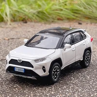 New 1:32 Toyota RAV4 SUV 2023 Alloy Die Cast Toy Car Model Sound and Light Pull Back Children's Toy Collectibles Birthday Gft 2