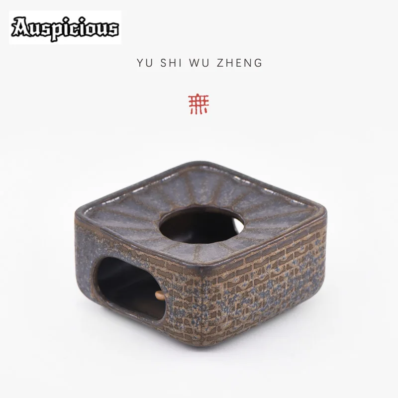 Creative Great Wall Brick Culture Ceramic Teapot Warmer Candle Warmer Base Jug Tea Stove Kettle Stand Chinese Teaset Accessories