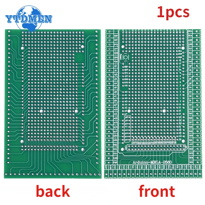 Compatible with MEGA2560 Double sided PCB Prototype Screw Terminal Block Shield Board Kit, for Arduino Mega 2560 R3