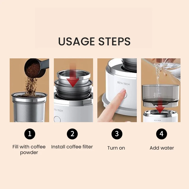 Little Bear Coffee Machine American Drip Type Mini Coffee Pot Can Keep Warm  and adjustable - AliExpress