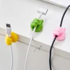 Self Adhesive Thumb Hook Multifunctional Appliance Cord Holder For Office Living Room Wall Mounted Anti-Break Cables Organiser 5