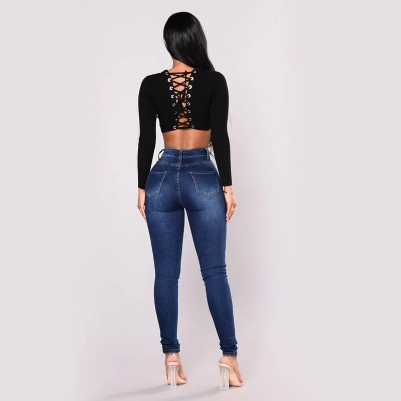 denim Women Slim Stretch Jeans Multicolor Mid Waist Skinny Pencil Pants Vintage Slim Denim Trousers pantalones de mesclilla para mujer wide leg jeans