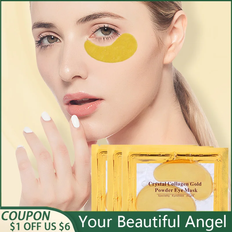 

5Pair Collagen Crystal Eye Mask Moisturizing Eye Ossein Golden Eye Gel Patch Anti Aging Remove Puffiness Dark Circles Care Tool