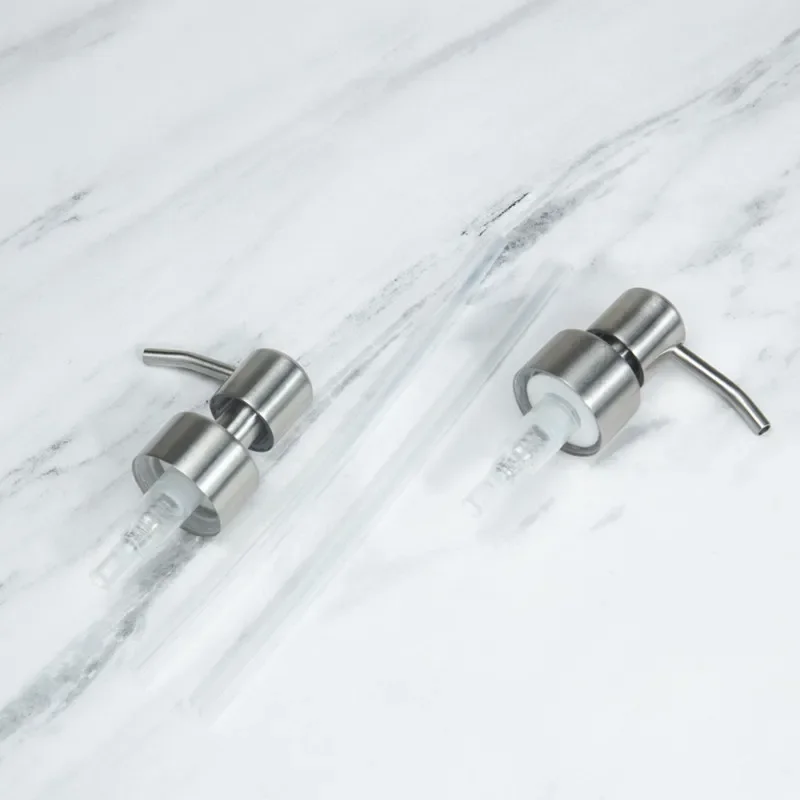 Hand Liquid Soap Pump Dispenser Nozzle for Bathroom Kitchen Stainless Steel Foam Sink Liquid Soap Nozzle Bathroom Accessories