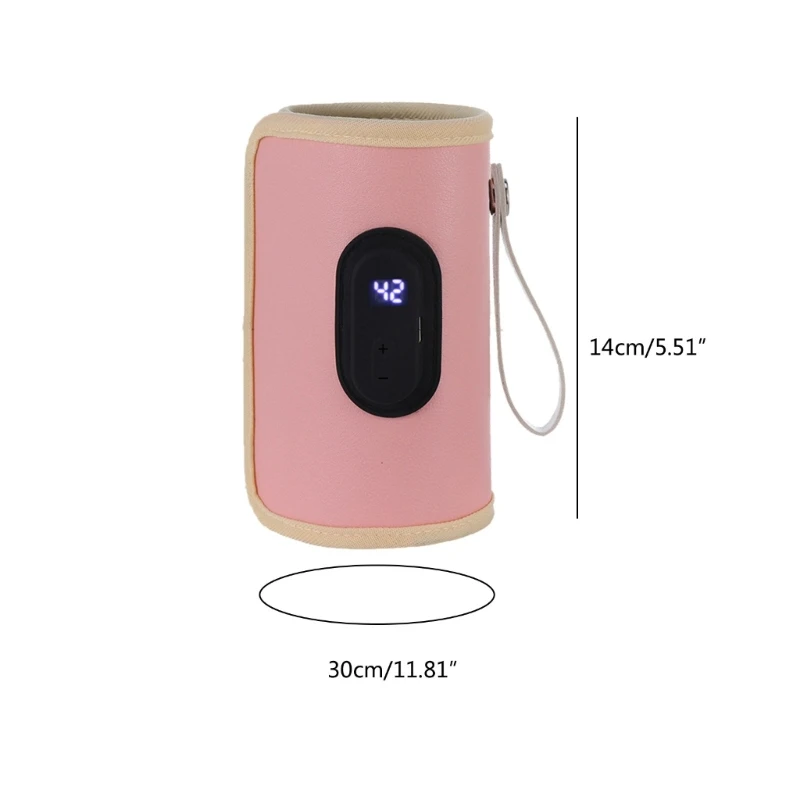 Portable Milk Bottle Warmer Bag Case 20 Temp Level Baby Feeding Bottle Insulation Sleeve Heating Cover Travel Essential 6
