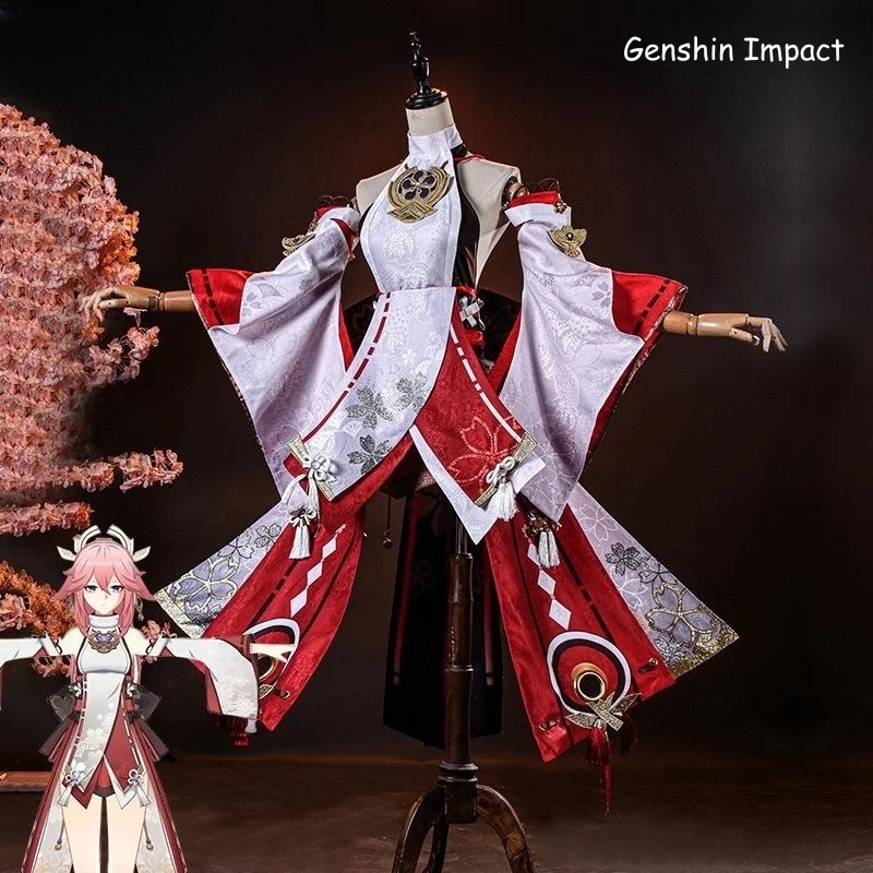 

Игровой костюм для косплея Yae Miko, костюм для косплея Genshin Impact Yae Miko