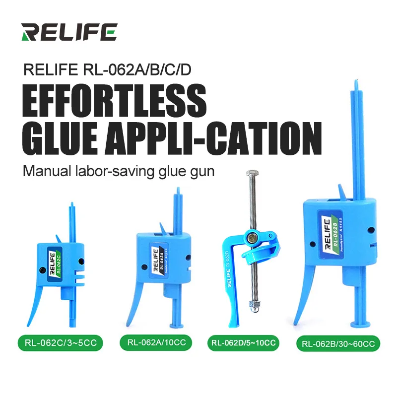 RELIFE RL-062D Manual Glue Gun for 5CC~10CC Dropper Needle Booster Welding Oil Auxiliary Force Tool Push Rod Welding Oil Booster relife rl 062d manual glue gun for 5cc 10cc dropper needle booster welding oil auxiliary force tool push rod welding oil booster