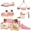 Kids Couch, Play Couch Sofa for Kids Imaginative Furniture Play Set for Creative Kids, Couch Sofa Foam Play Couch Indoor Outdoor 6