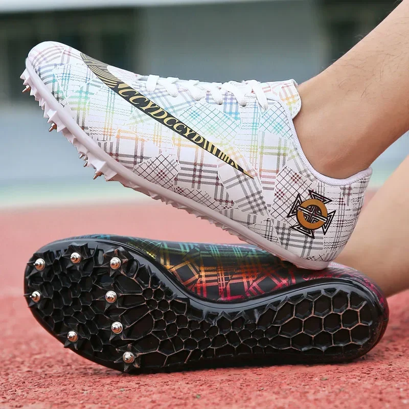 Professional Unisex Track Field Shoes Non Slip Sneakers Spikes Running Nails Shoes Track and Field Comprehensive Training Shoes 4