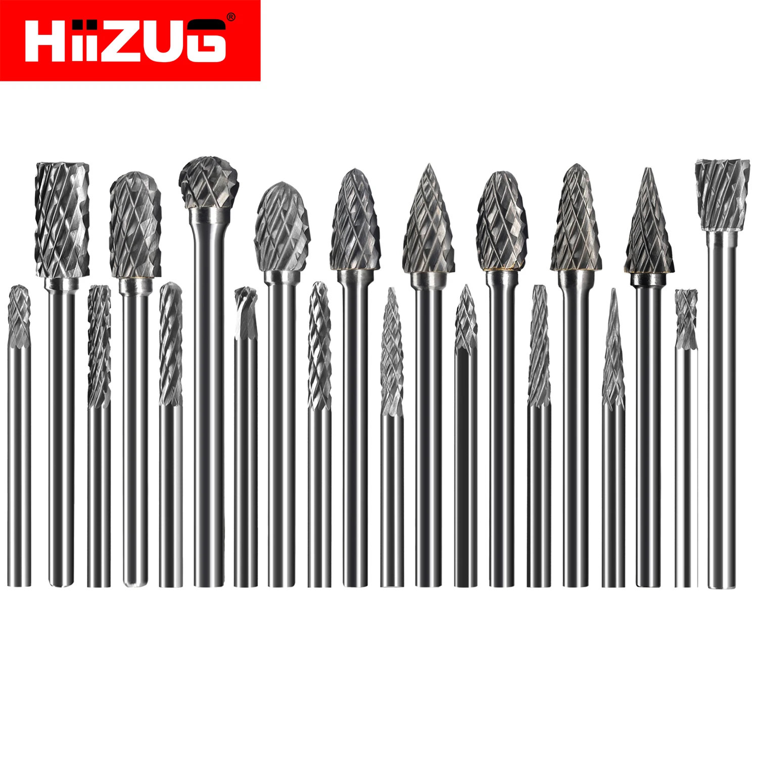 Carbide Die Drill Grinder Rotary Files Mini Burrs Double Cut for Demel Wood Metal Carving Engraving Drilling 1/8 inch Diameter rotary file carbide burr sj 1 for metal wood die grinder bit double cut 1 4 inch shank abrasive carving working