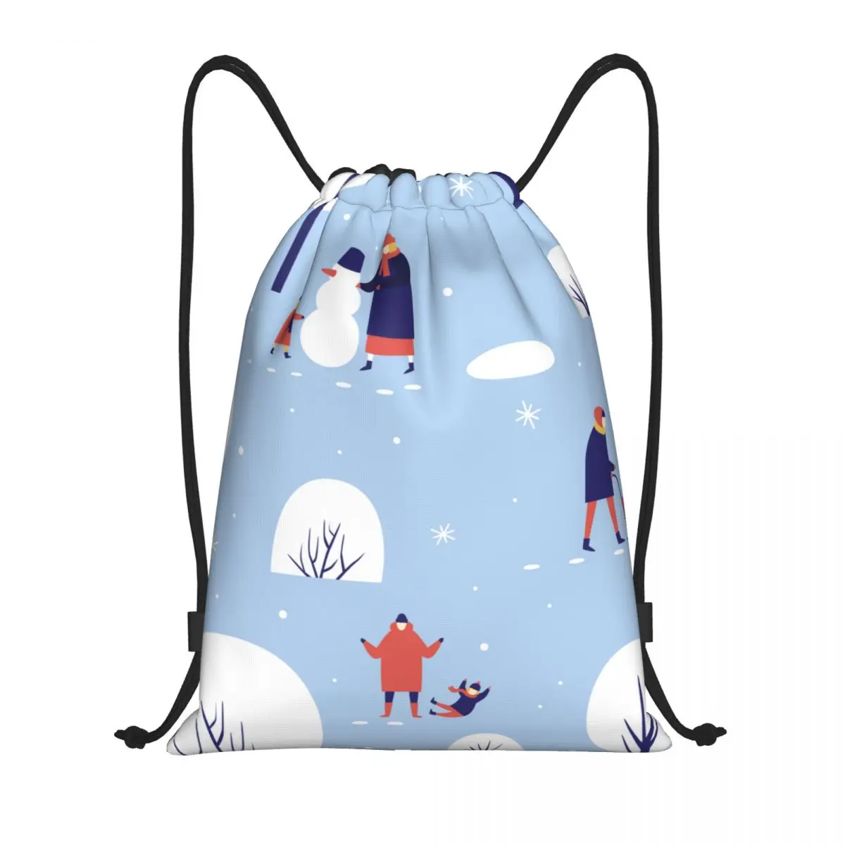 

Merry Christmas 3D Print Sports Equipment Bag Drawstring Bag Water Resistant Lightweight Gym