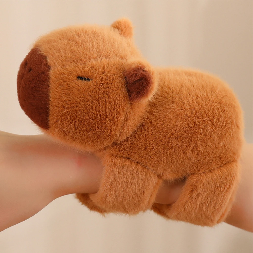 Capybara Clap Circle Toys Capybara Plush Toy Slap Snap Wrap Wristband Bracelet Stuffed Animal Slap Band Party Favor Supply Gift