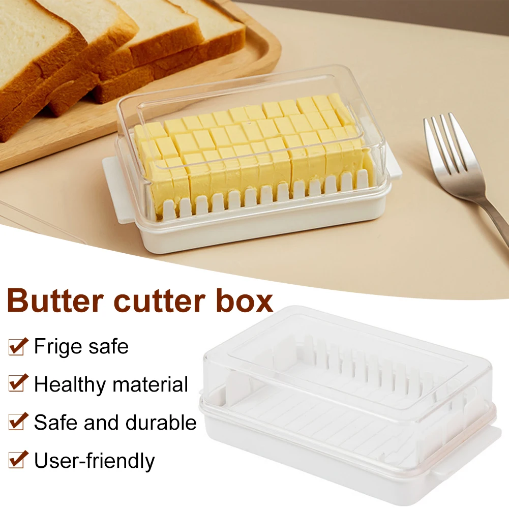 Butter Cutter With Lid Butter Storage Box Refrigerator Safe Cheese