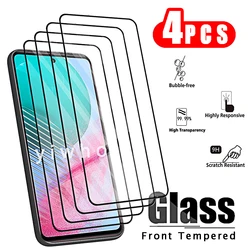4 - Pack Tempered Glass Screen Protectors - samsung M13 5G (4pcs Black)