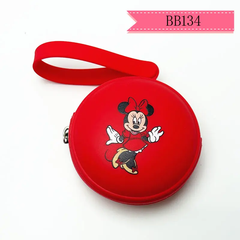 1PC Scatola Portatile per Ciuccio in Silicone per Bambini con Personaggi Disney (Mickey, Minnie, Winnie the Pooh, Simba, Stitch, Dumbo) - Grado Alimentare