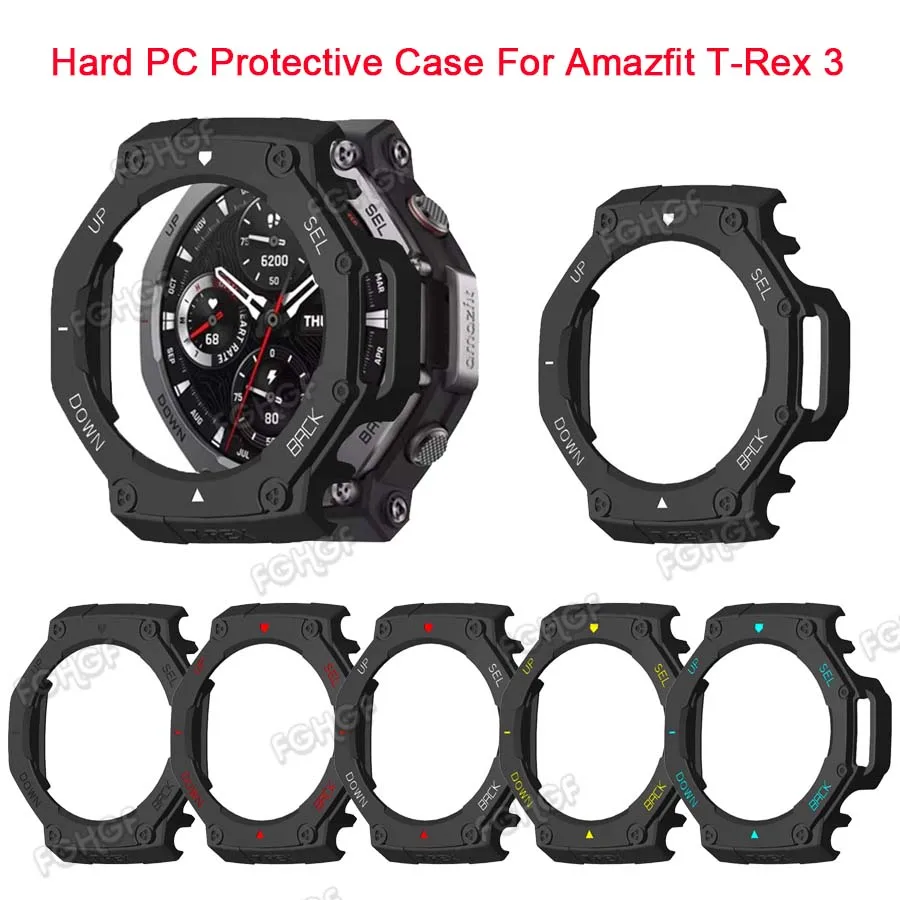 Hard PC Protective Case For Amazfit T-rex 3 Smart Watch Cover Shell Frame Bumper For Huami Amazfit T Rex 3 Protector Accessoies watch accessories,watch case,watch protective case,watch cover,watch protective cover,bumper protective case