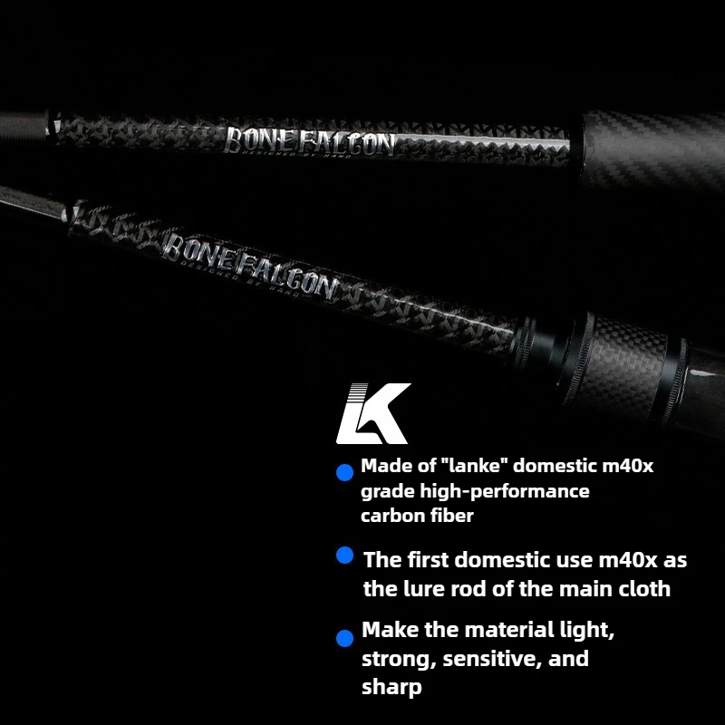 HANO FUJI Ultralight Lure Fishing Rod 2Sections High Carbon