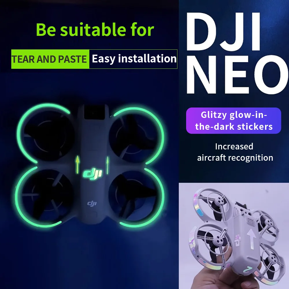 Suitable for DJI NEO stickers night light film cool film selfie handheld flight time travel machine accessories drone accessories fashion stickers camera sticker smartphone stickers