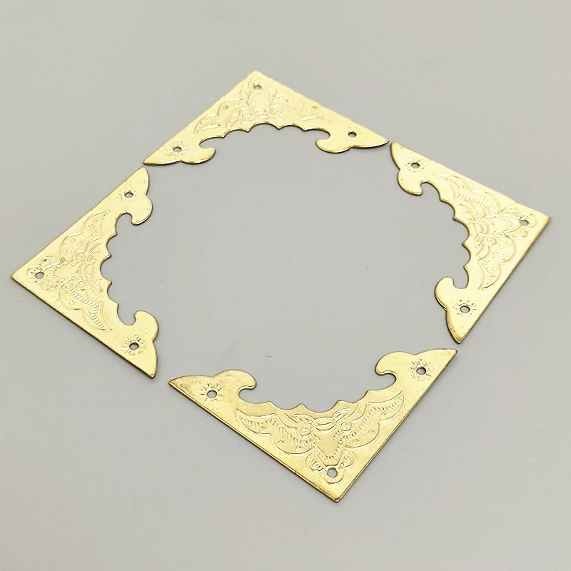10pcs/20pcs 25x25mm Jewelry Box Corner Decoration Bracket Protector Wooden Craft Decorative Triangle Metal Plate protection