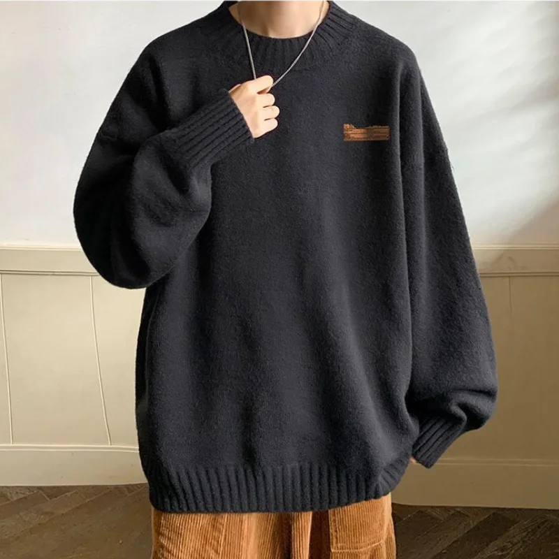 Men's Clothing Commuter Versatile Autumn and Winter Fashion New Round Neck Long Sleeve Simplicity Solid Color Casual Pullover